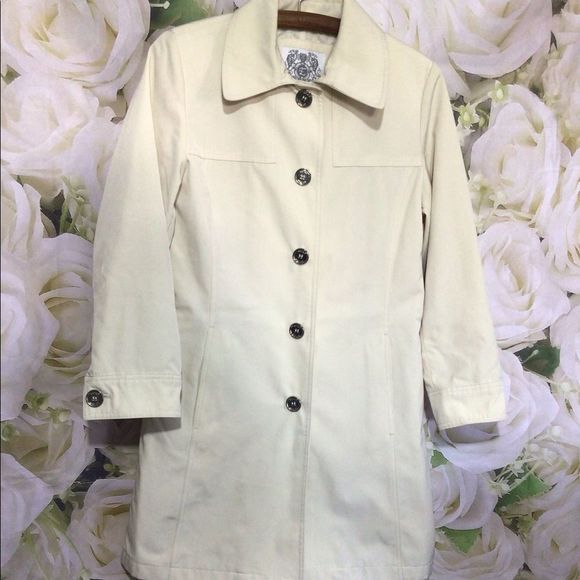 Esprit Jackets & Blazers - Vintage ESPRIT RAIN JACKET SPRING JACKET Cream Color Lined Size Small